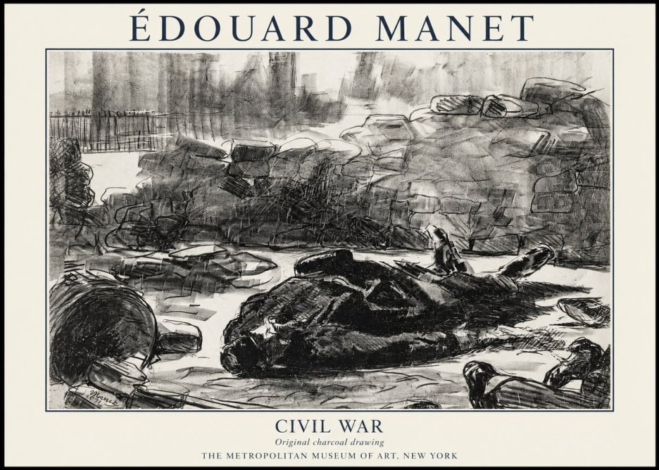 Édouard Manet Civil War No6 - Affiche