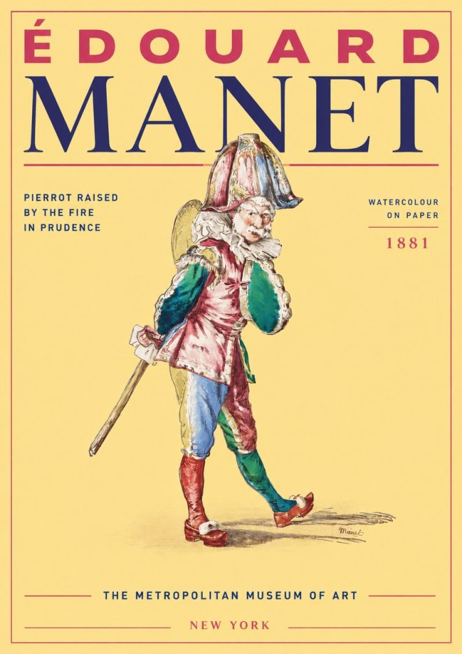 Édouard Manet Pierrot Raised by the Fire in Prudence No4 - Affiche