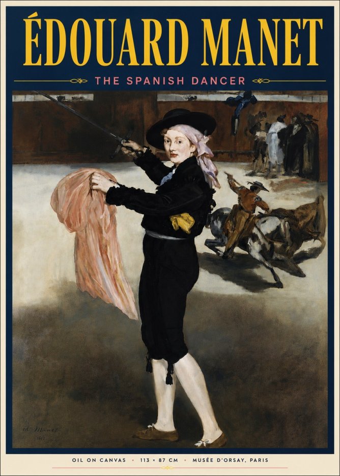 Édouard Manet The Little Bullfighter No4 - Affiche