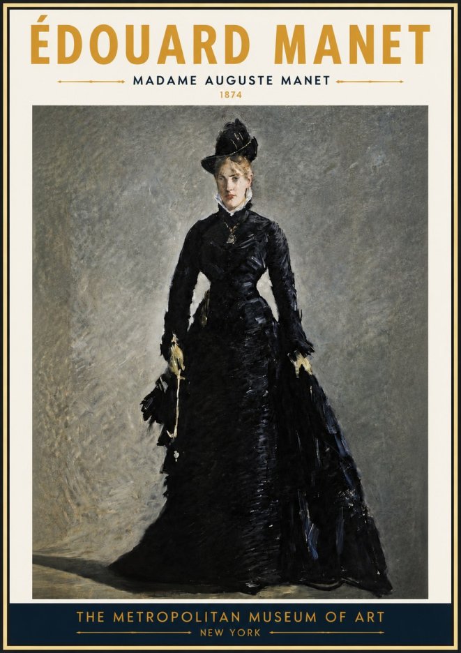 Édouard Manet Madame Auguste Manet No4 - Affiche