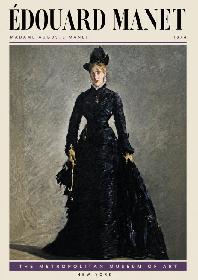Édouard Manet Madame Auguste Manet No5 - Affiche