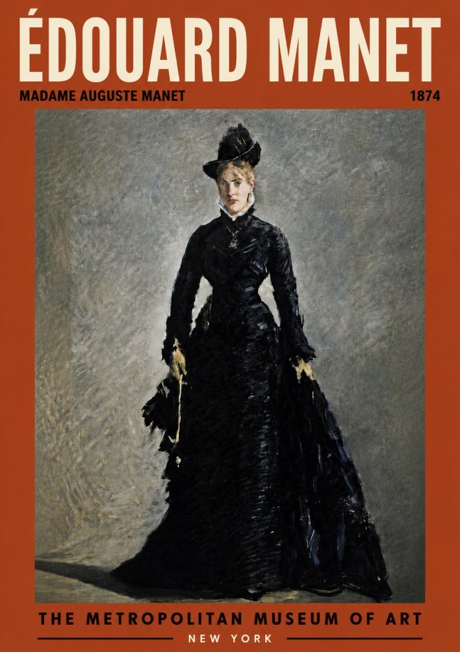Édouard Manet Madame Auguste Manet No6 - Affiche