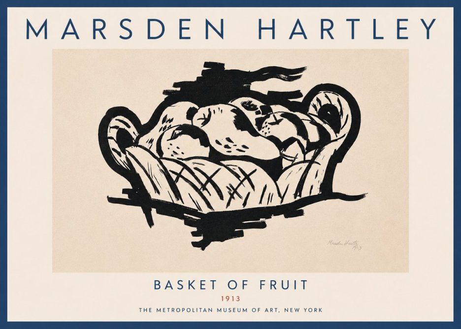 Marsden Hartley Basket of Fruit No5 - Affiche
