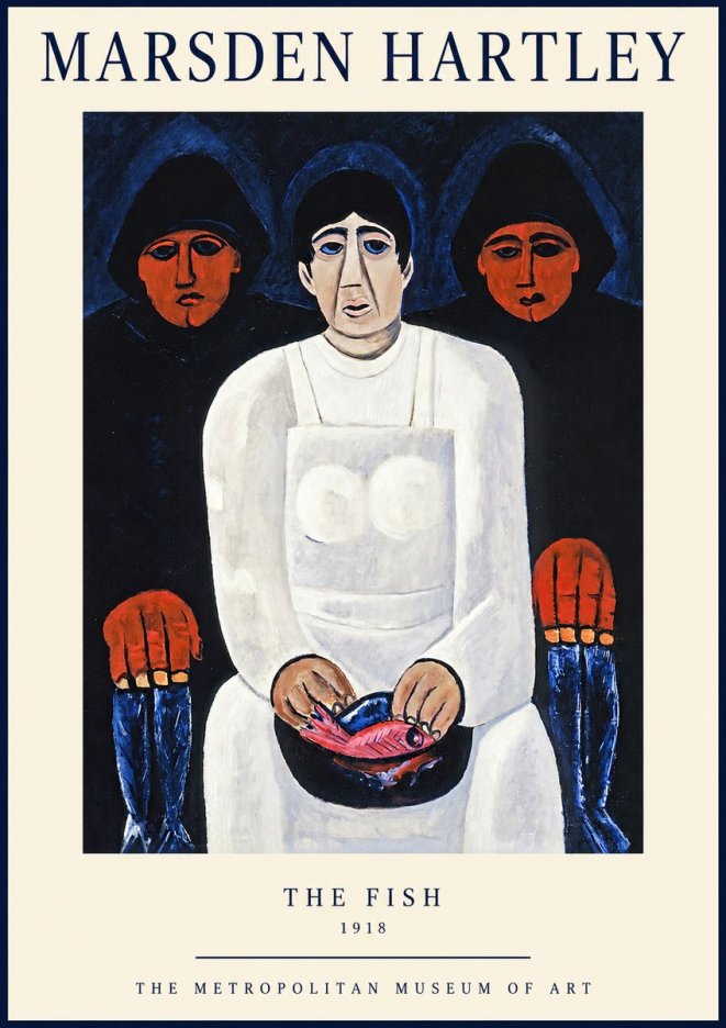 Marsden Hartley The Fish No1 - Affiche