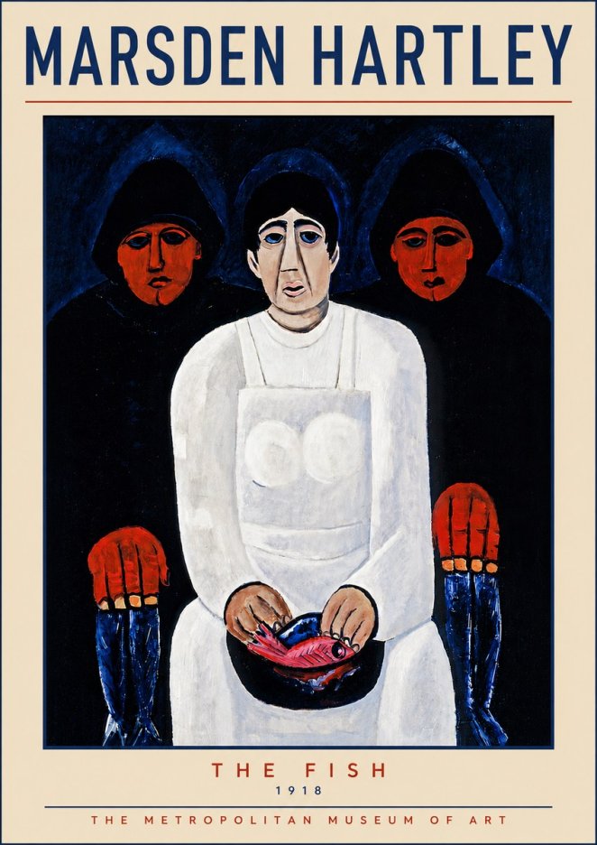 Marsden Hartley The Fish No5 - Affiche