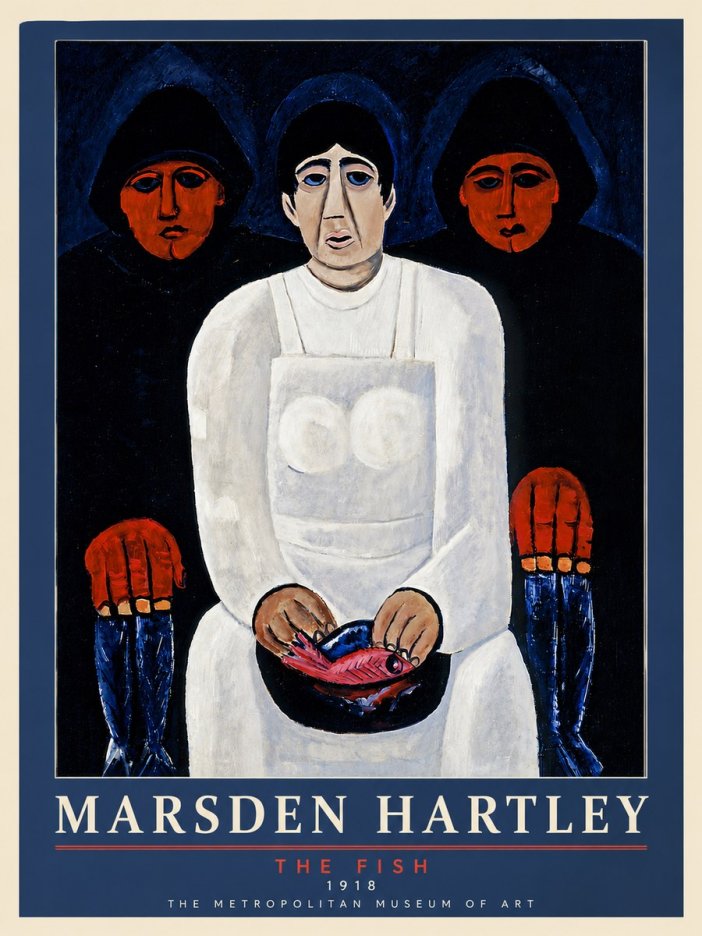 Marsden Hartley The Fish No6 - Affiche