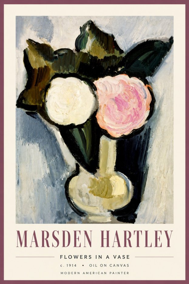 Marsden Hartley Flowers in a Vase No4 - Affiche