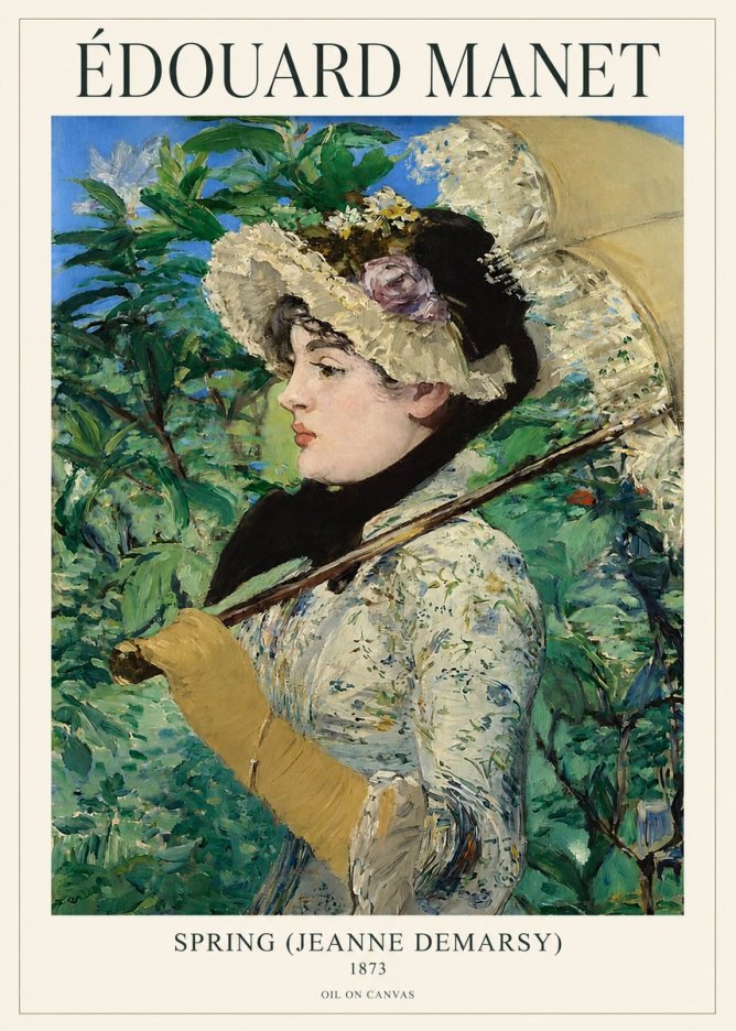 Édouard Manet Spring (Jeanne Demarsy) No1 - Affiche