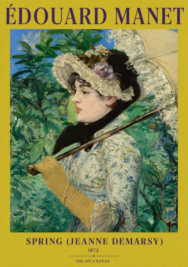 Édouard Manet Spring (Jeanne Demarsy) No2 - Affiche