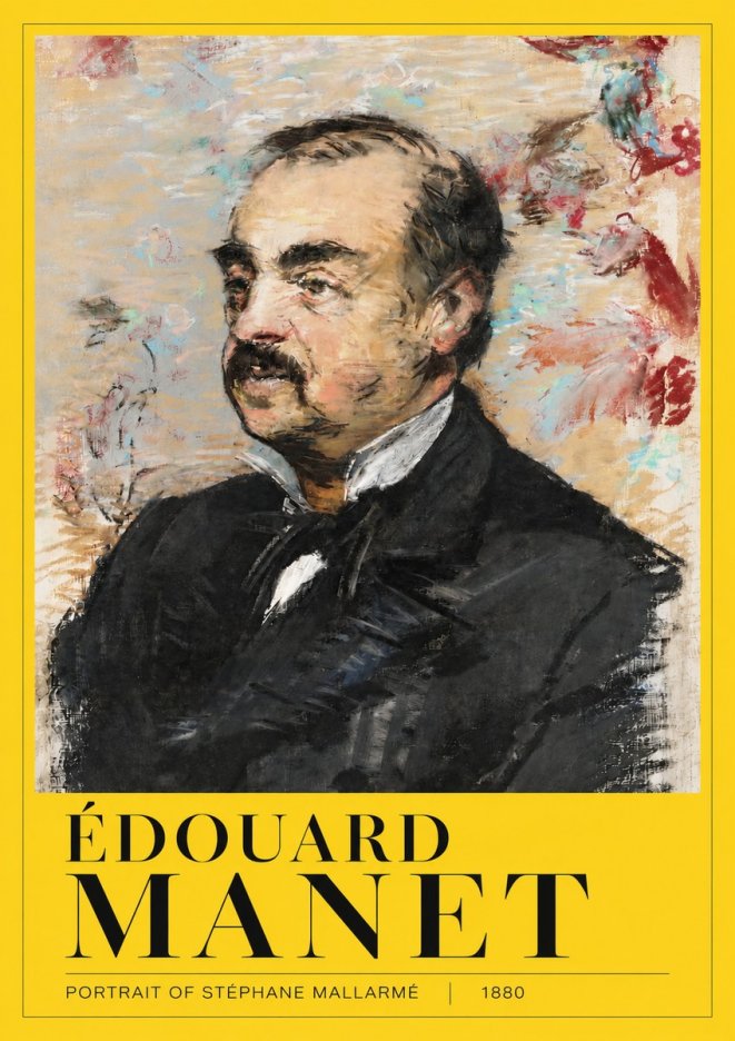 Édouard Manet Portrait of Stéphane Mallarmé I No4 - Affiche