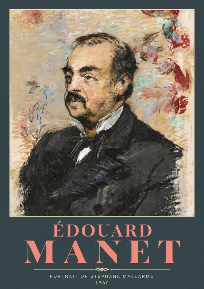 Édouard Manet Portrait of Stéphane Mallarmé I No5 - Affiche
