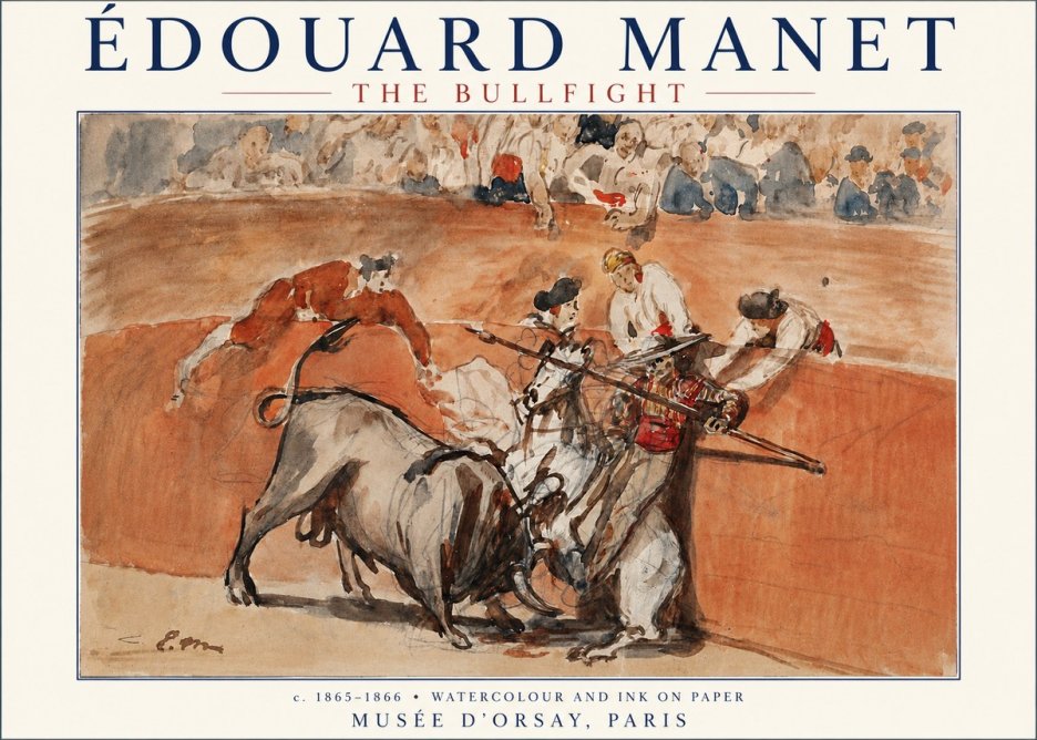 Édouard Manet The Bullfight I No3 - Affiche