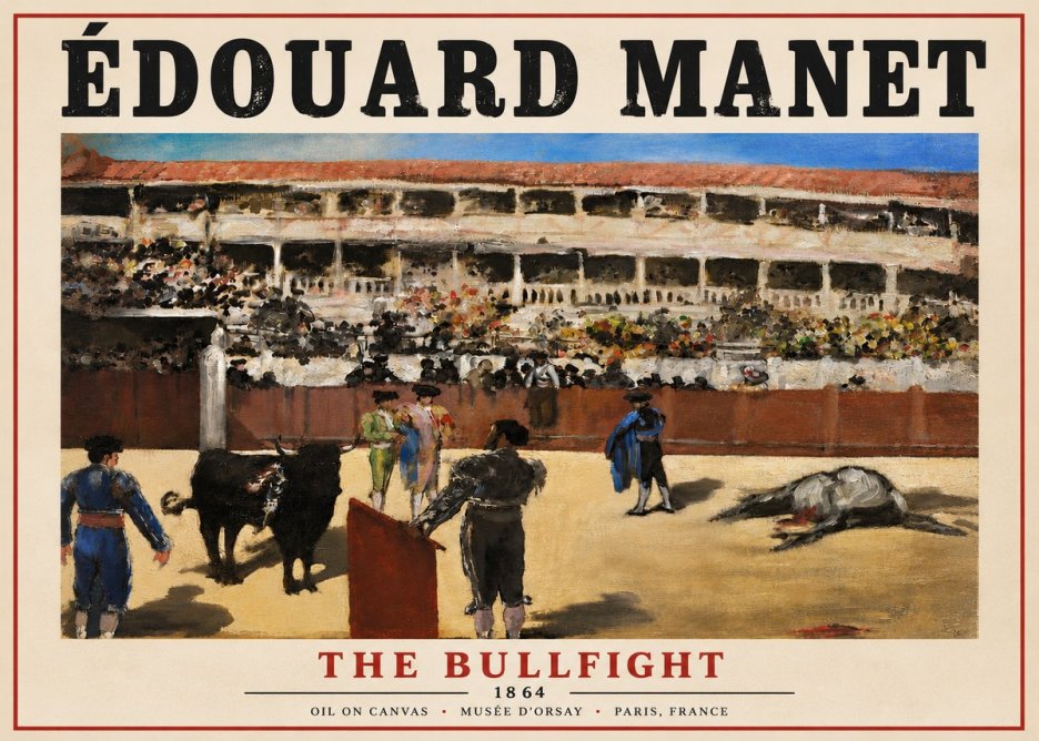 Édouard Manet The Bullfight II No6 - Affiche