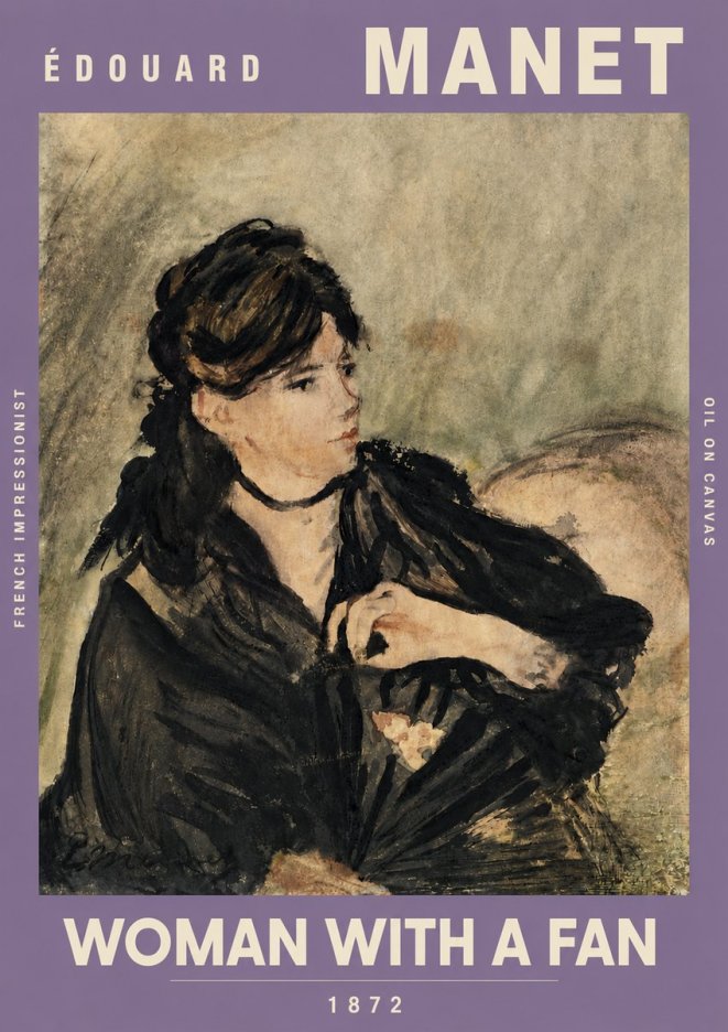 Édouard Manet Woman with a Fan No4 - Affiche