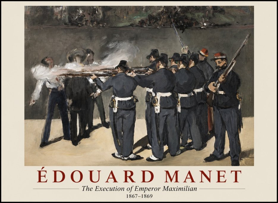 Édouard Manet The Execution of Emperor Maximilian No1 - Affiche