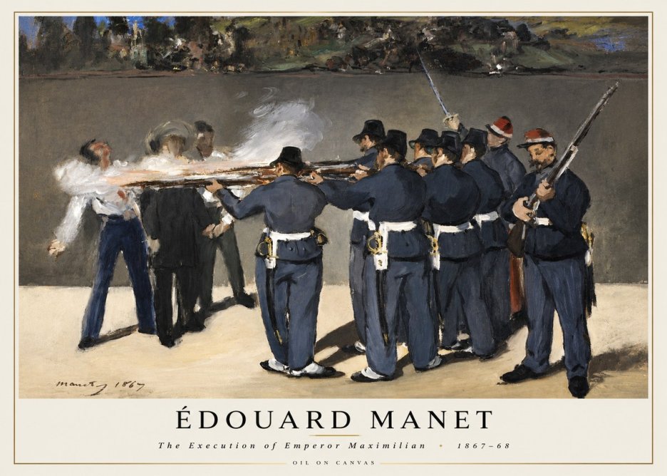 Édouard Manet The Execution of Emperor Maximilian No5 - Affiche