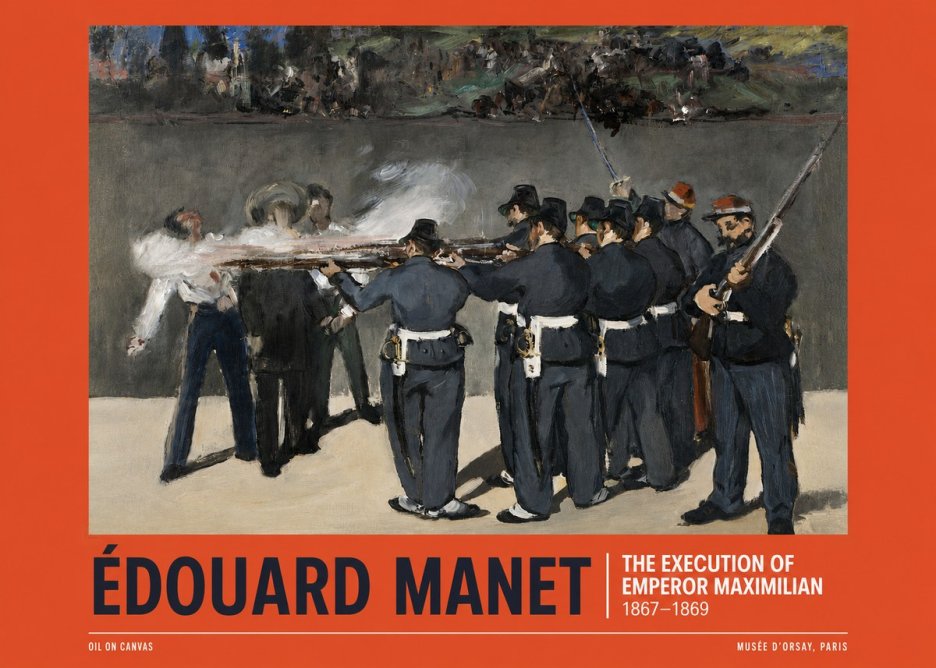 Édouard Manet The Execution of Emperor Maximilian No6 - Affiche