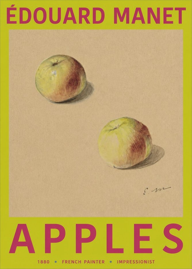 Édouard Manet Apples No2 - Affiche