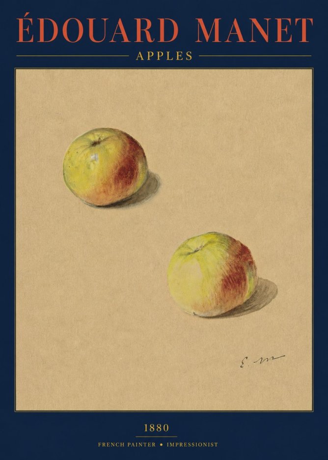Édouard Manet Apples No3 - Affiche