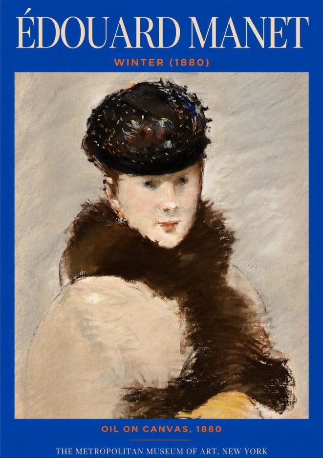 Édouard Manet Winter No2 - Affiche