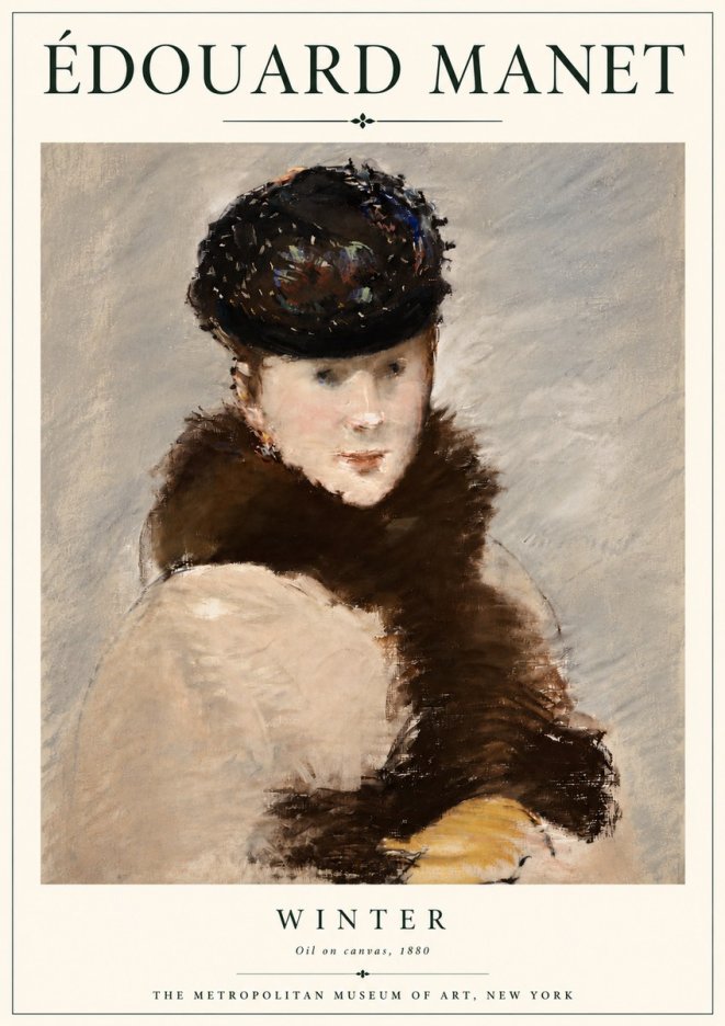 Édouard Manet Winter No4 - Affiche
