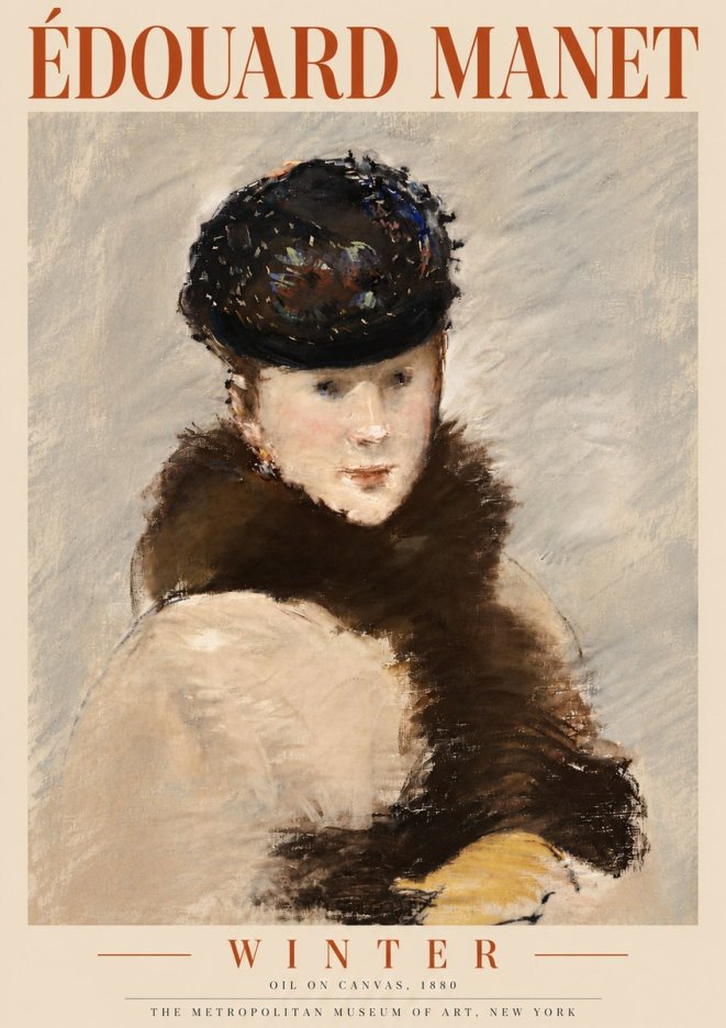 Édouard Manet Winter No5 - Affiche