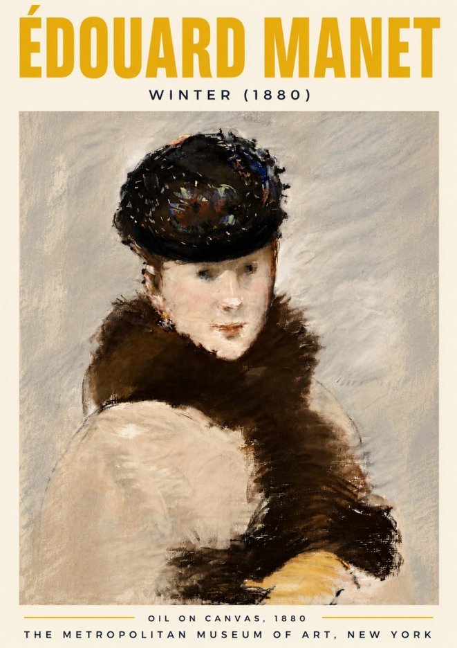 Édouard Manet Winter No6 - Affiche