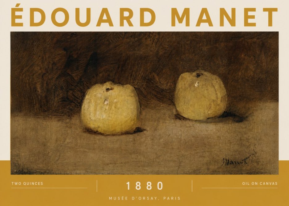 Édouard Manet Two Quinces No4 - Affiche