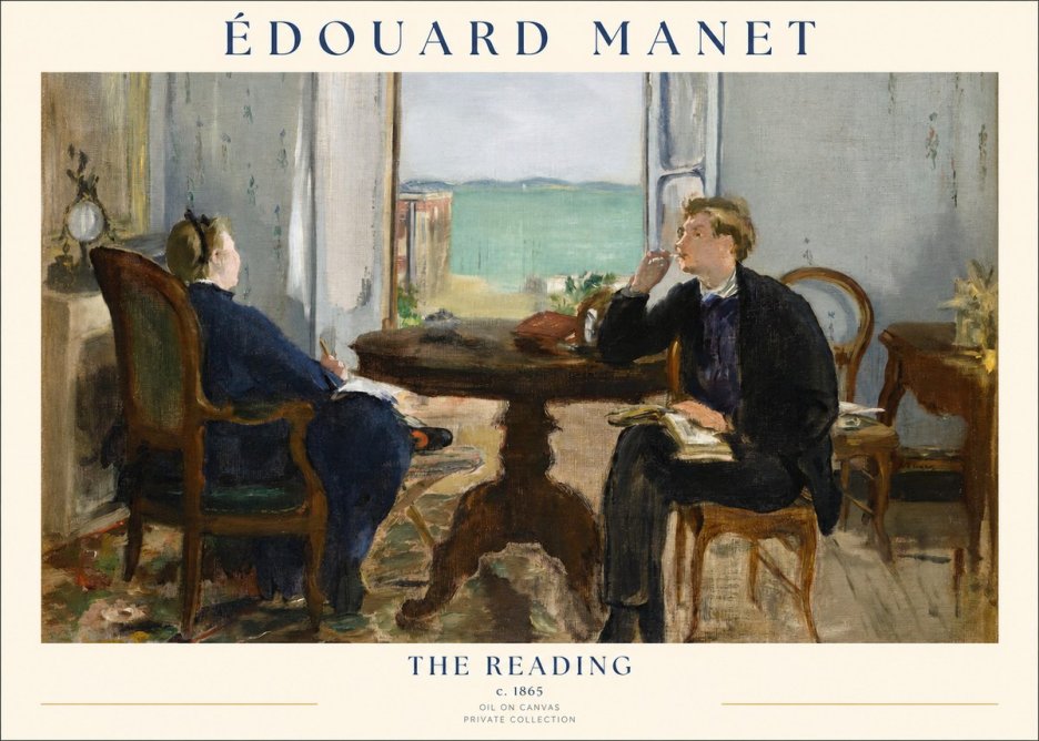 Édouard Manet The Reading No1 - Affiche