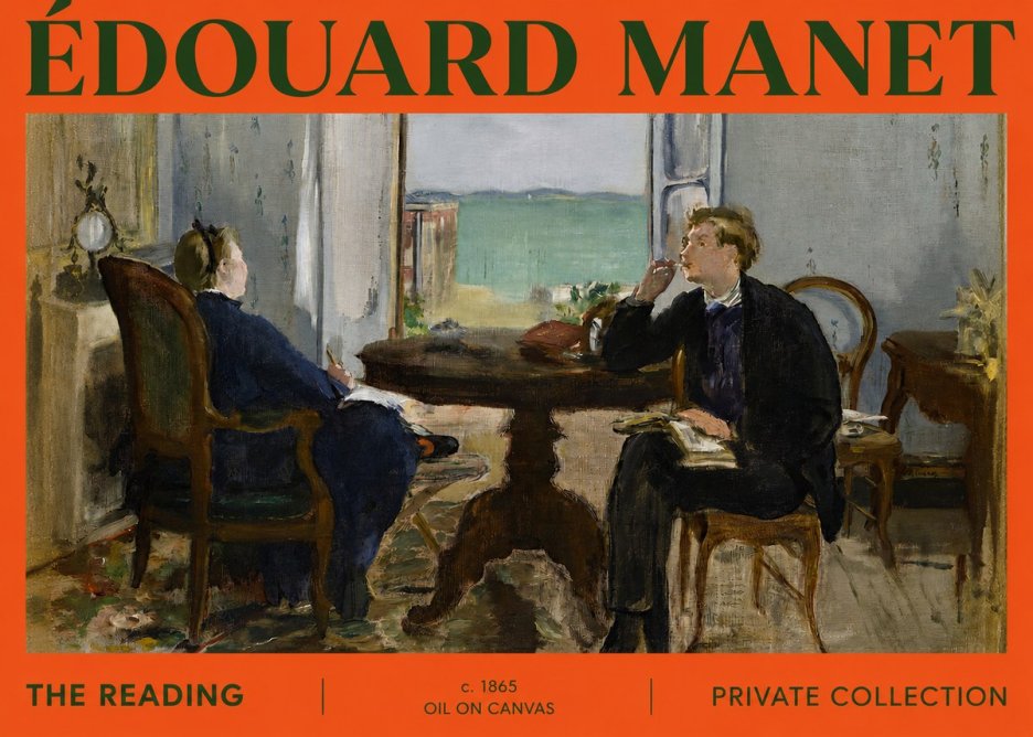 Édouard Manet The Reading No2 - Affiche