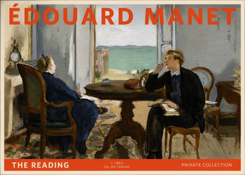 Édouard Manet The Reading No6 - Affiche