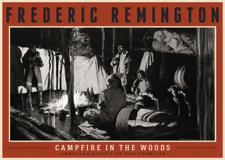 Frederic Remington A Trapper's Camp No2 - Affiche