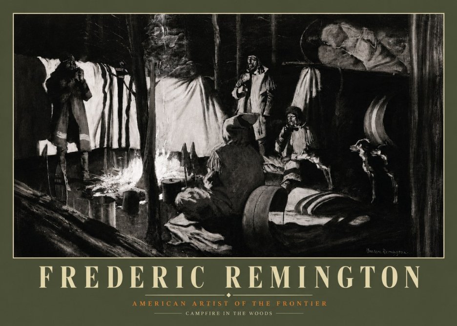 Frederic Remington A Trapper's Camp No3 - Affiche