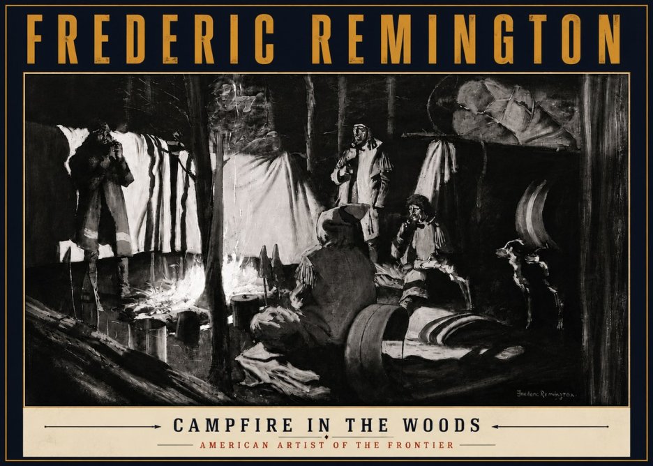 Frederic Remington A Trapper's Camp No5 - Affiche