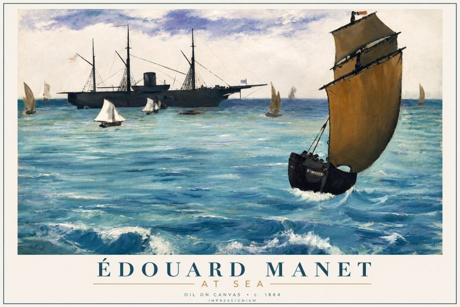 Édouard Manet At Sea No3 - Affiche