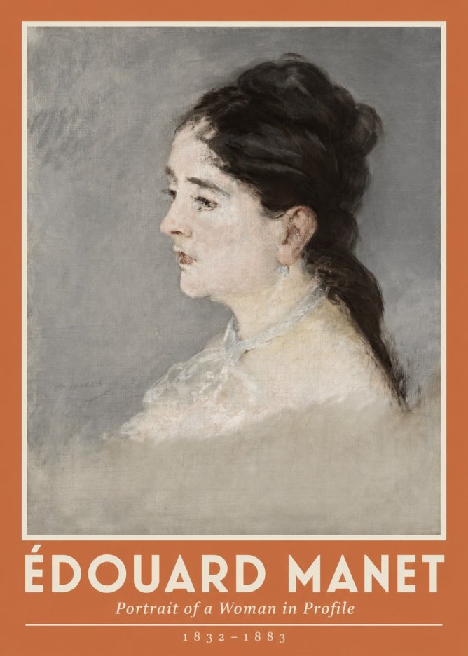 Édouard Manet Portrait of a Woman in Profile No2 - Affiche