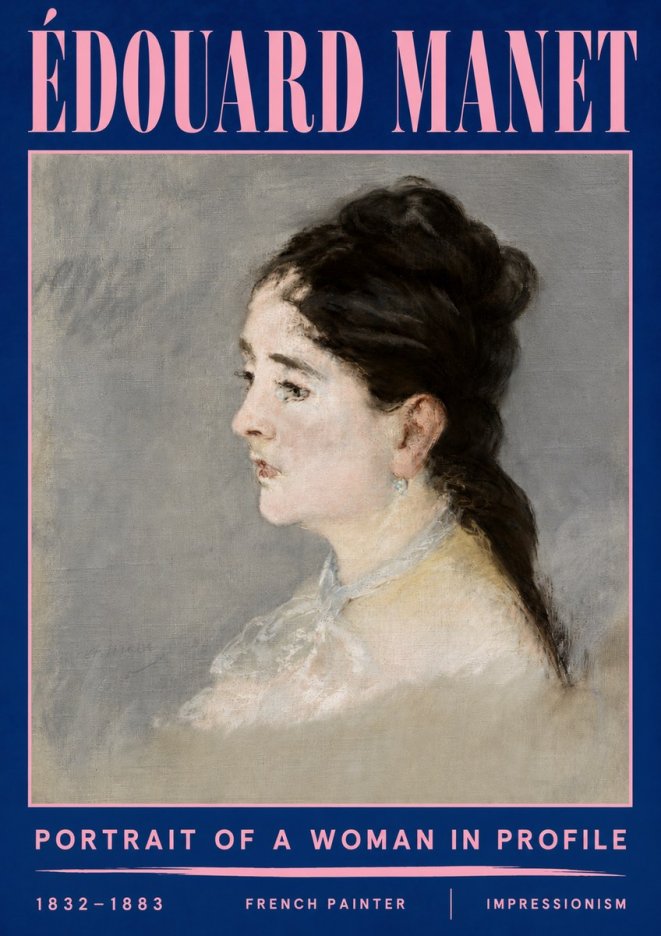 Édouard Manet Portrait of a Woman in Profile No5 - Affiche