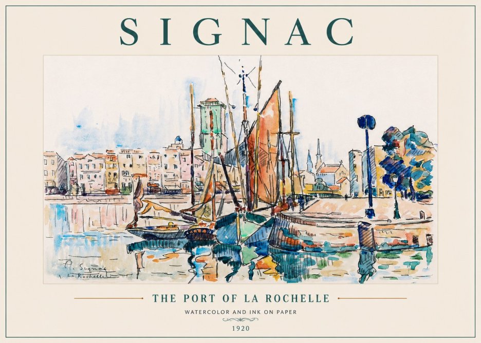 Signac The Port of La Rochelle No6 - Affiche