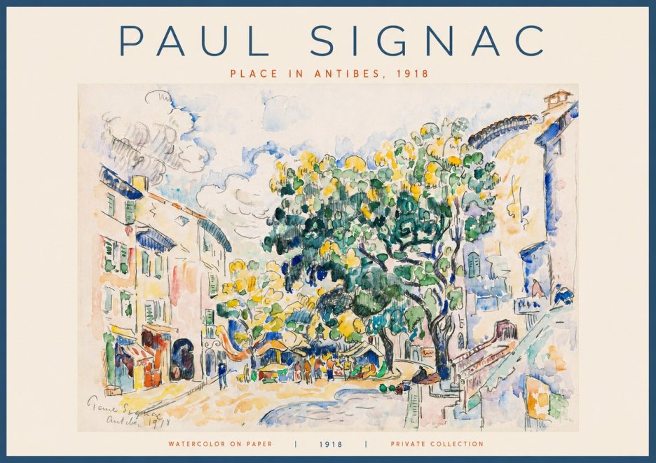 Signac Place in Antibes, 1918 No4 - Affiche