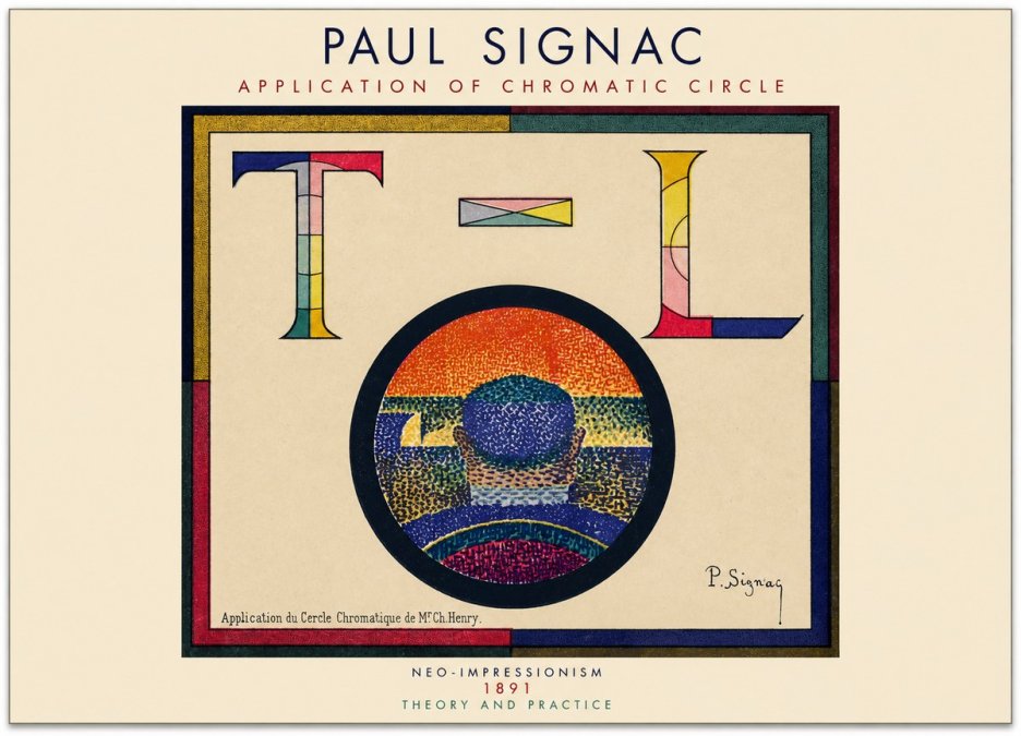 Signac Application of Chromatic Circle No1 - Affiche