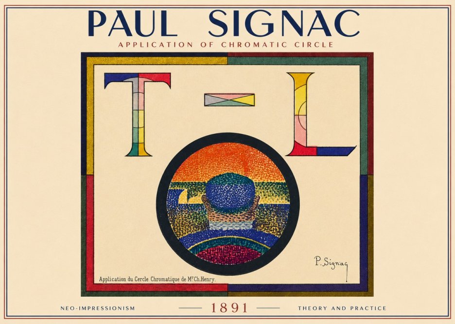 Signac Application of Chromatic Circle No3 - Affiche