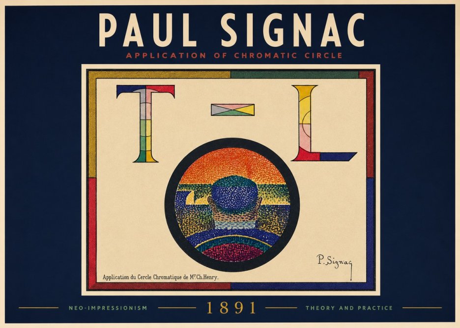 Signac Application of Chromatic Circle No4 - Affiche