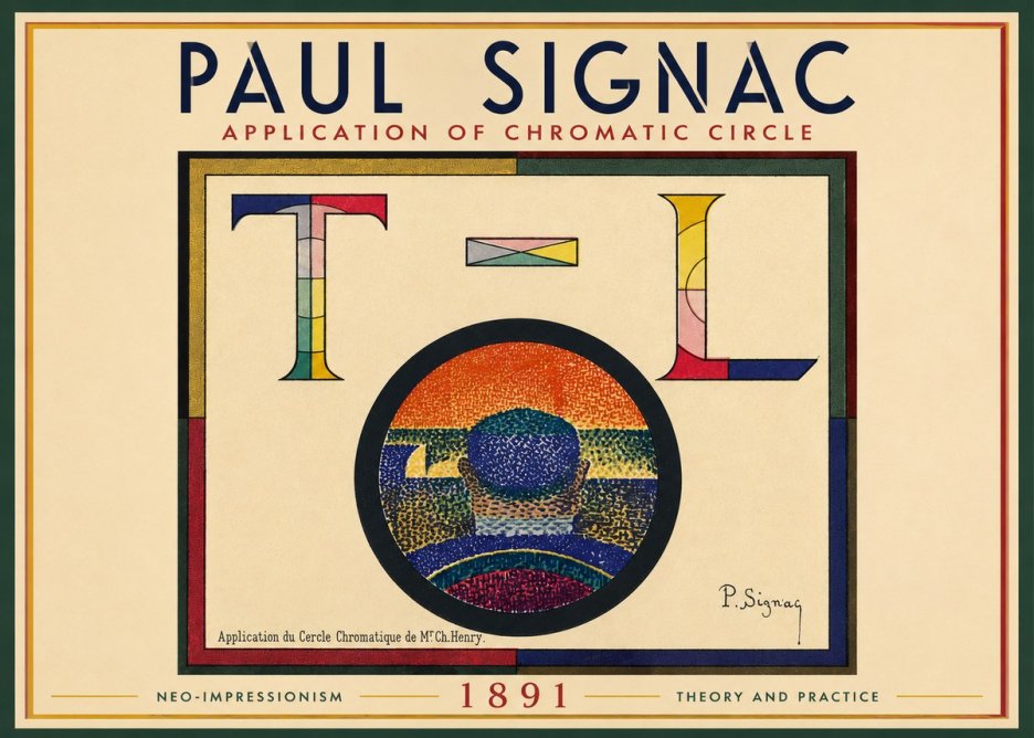 Signac Application of Chromatic Circle No5 - Affiche