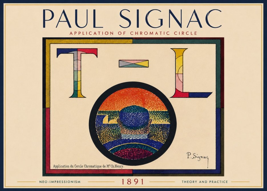 Signac Application of Chromatic Circle No6 - Affiche