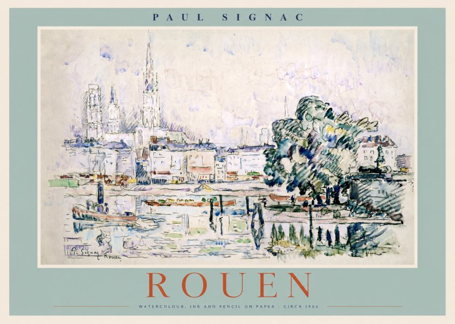 Signac Rouen No2 - Affiche
