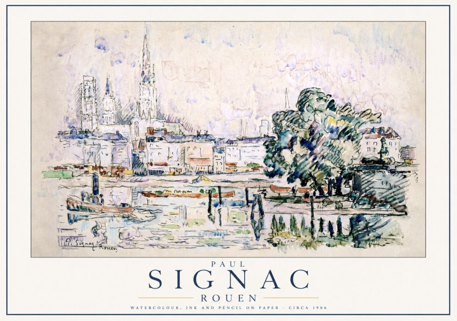 Signac Rouen No3 - Affiche