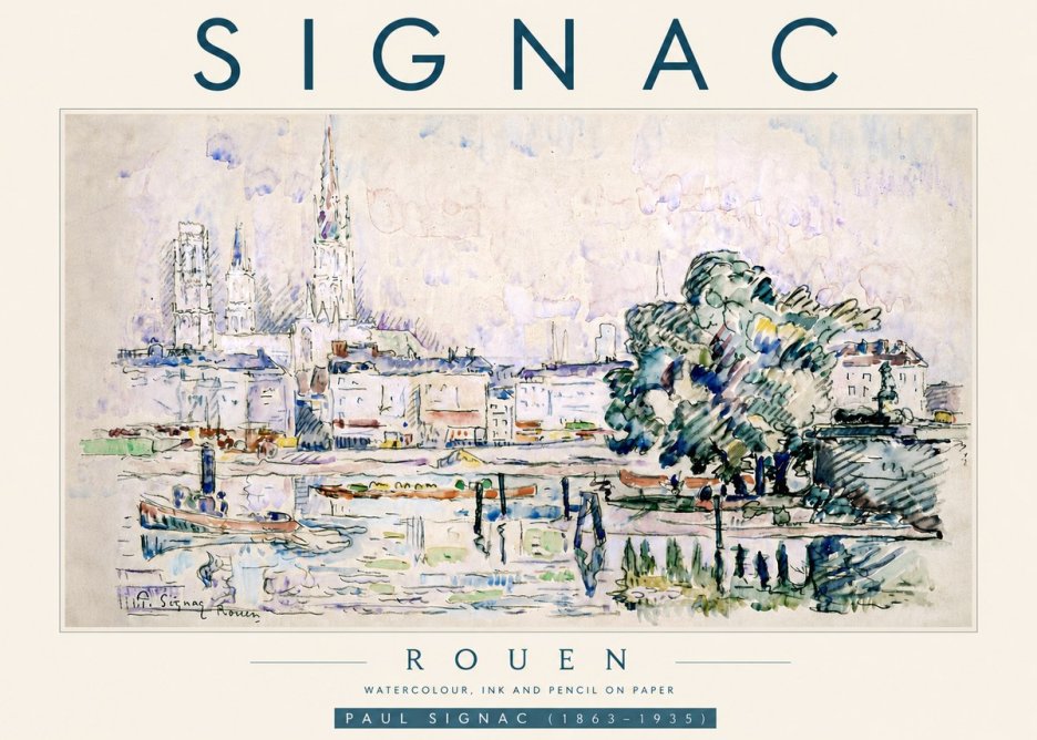 Signac Rouen No5 - Affiche