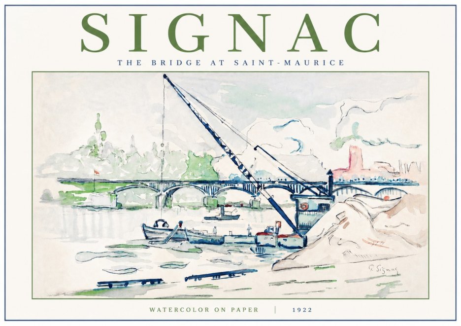 Signac The Bridge at Saint-maurice No3 - Affiche