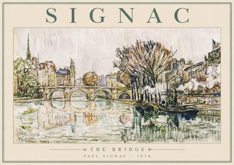 Signac The Bridge I No5 - Affiche