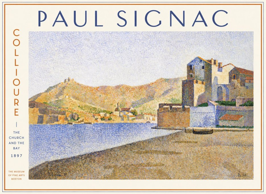 Signac Collioure - the Church and the Bay No5 - Affiche